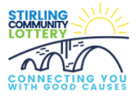 Stirling Community Lottery Logo. Connecting you with good causes.